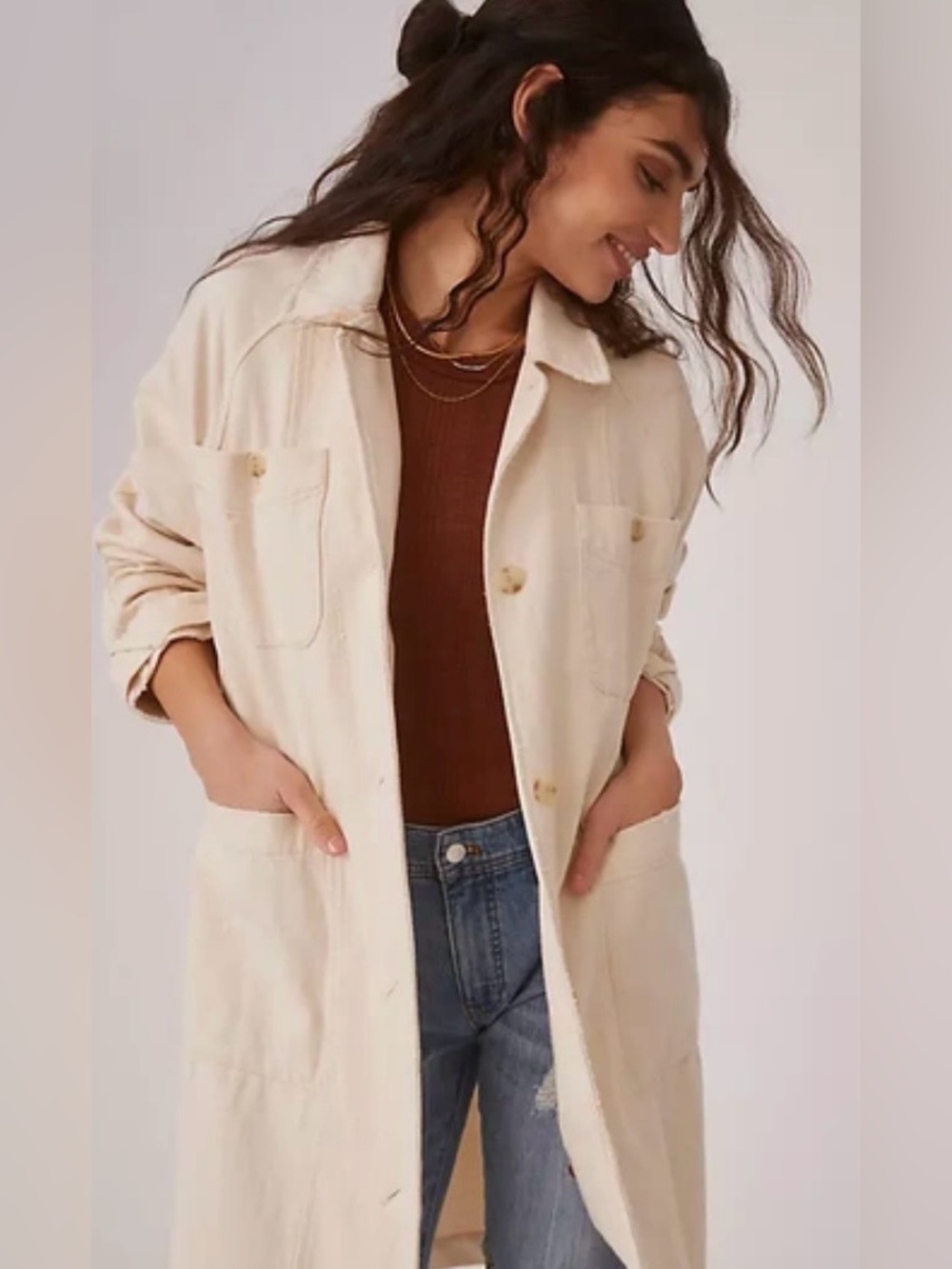 Anthropologie Pilcro Denim Duster Sz L